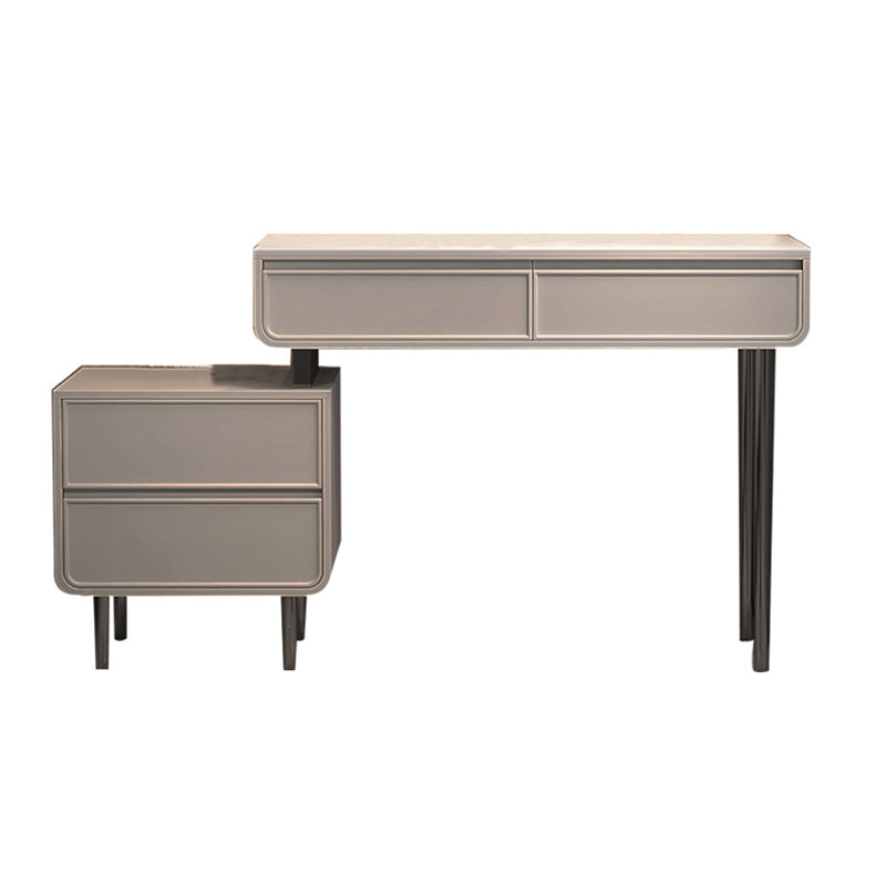 Minimalist Stone Top Vanity Table Modern Makeup Counter with 4 Drawers Clearhalo 'Bedroom Furniture' 'furn' 'furn_makeup_vanities' 'Furniture' 'Makeup Vanities' 'makeup_vanities' 5981461
