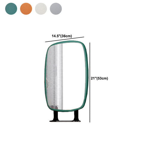Cosiciador de maquillaje de tocador de cuero sintético con taburete y espejo - 39.37 "W
