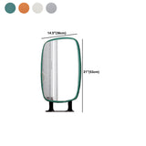 Table de casse-toi de maquillage de vanité en faux cuir avec tabouret et miroir - 39,37 "W