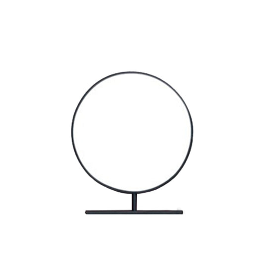 Conjunto de mesa de maquillaje de tocador de piedra simple contemporánea con espejo y taburetes