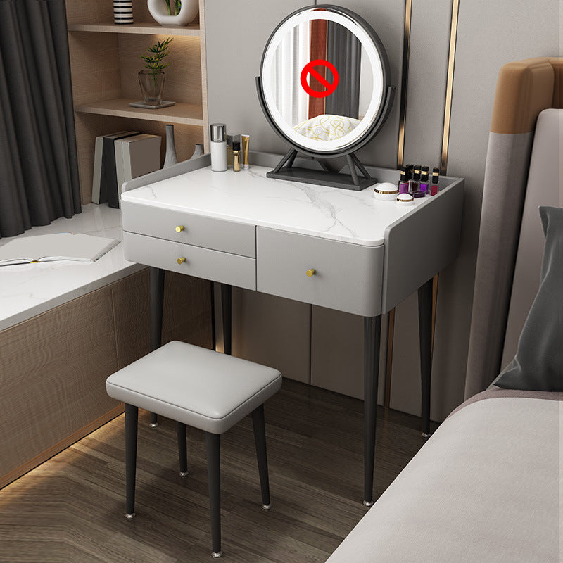 3-Drawer Modern Stone Eitelkeit Make-up-Schminktisch mit Stuhl