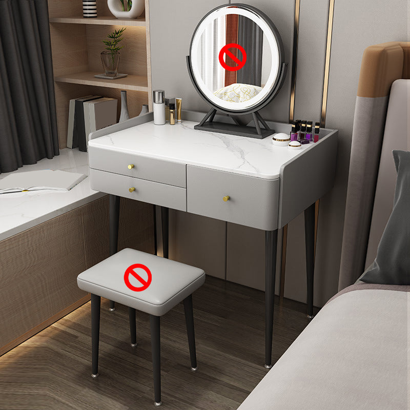 3-Drawer Modern Stone Eitelkeit Make-up-Schminktisch mit Stuhl