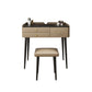 3-Drawer Modern Stone Eitelkeit Make-up-Schminktisch mit Stuhl
