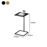 Tavolino superiore del vassoio quadrato moderno di metà secolo 23.23 "tavolo da fine cista alto cista