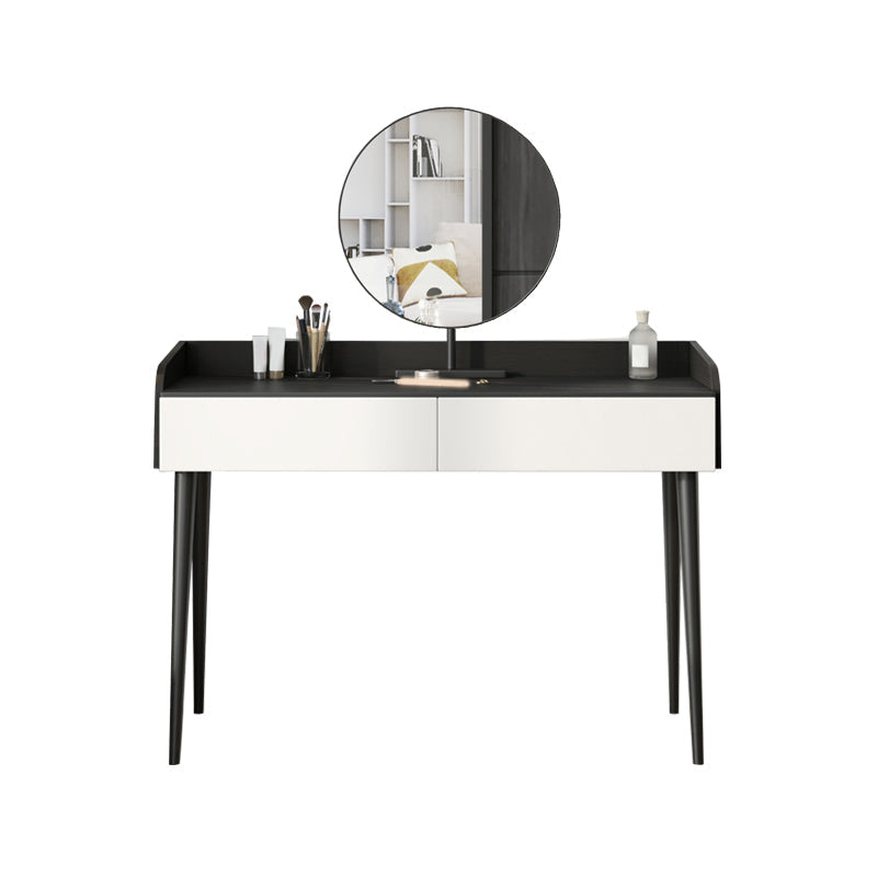 Black Stone Top Vanity Table Set Modern Simple Drawers in Included Makeup Dressing Table Clearhalo 'Bedroom Furniture' 'furn' 'furn_makeup_vanities' 'Furniture' 'Makeup Vanities' 'makeup_vanities' 5981703