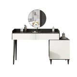 Black Stone Top Vanity Table Set Modern Simple Drawers in Included Makeup Dressing Table Clearhalo 'Bedroom Furniture' 'furn' 'furn_makeup_vanities' 'Furniture' 'Makeup Vanities' 'makeup_vanities' 5981708