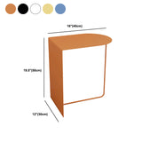 19.69" Tall Mid-century Side End Table Metal Abstract Sofa Side Accent Table