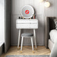 Contemporary Wooden Vanity Set with Stool for Living Room - 31.5" High