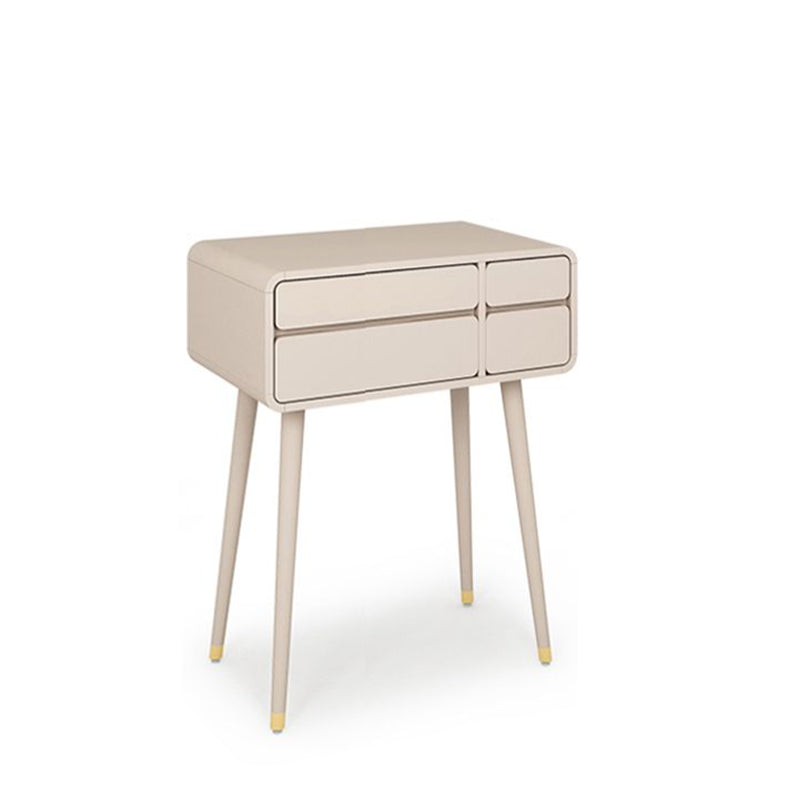 Contemporary Wooden Vanity Set with Stool for Living Room - 31.5" High