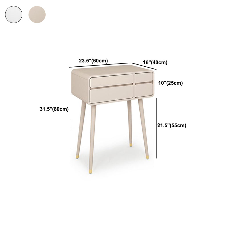 Contemporary Wooden Vanity Set with Stool for Living Room - 31.5" High