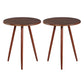 28.74 "Table lateral de estilo contemporáneo de estilo 3 patas de acento lateral redondo de madera de 3 patas