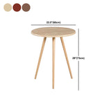 28.74 "Table lateral de estilo contemporáneo de estilo 3 patas de acento lateral redondo de madera de 3 patas