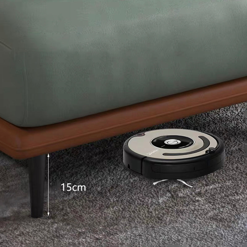 Nordic Stationary Faux Leather Living Room Square Arm Pillows Seating