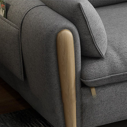 Nordic Living Room Sofa Pillow Top Arm Cushions Wooden Sofa Chaise Clearhalo 'furn' 'furn_sectionals' 'Furniture' 'Living Room Furniture' 'Sectionals' 5981938