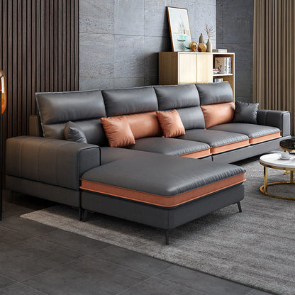 Nordic faux cuir stationnaire salon carré canapé de bras carré