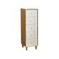 Modern Wood Cabinet Straight Legs Knobs Side Cabinet with Drawer 14"L x 16"W x 43"H White Clearhalo 'Cabinets & Chests' 'cabinets_chests' 'furn' 'furn_cabinets_chests' 'Furniture' 'Living Room Furniture' 5982016