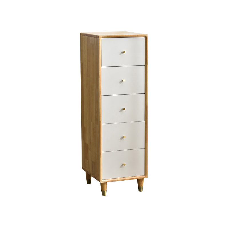Modern Wood Cabinet Straight Legs Knobs Side Cabinet with Drawer 14"L x 16"W x 43"H White Clearhalo 'Cabinets & Chests' 'cabinets_chests' 'furn' 'furn_cabinets_chests' 'Furniture' 'Living Room Furniture' 5982016