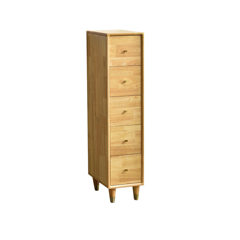 Modern Wood Cabinet Straight Legs Knobs Side Cabinet with Drawer 10"L x 16"W x 43"H Natural Clearhalo 'Cabinets & Chests' 'cabinets_chests' 'furn' 'furn_cabinets_chests' 'Furniture' 'Living Room Furniture' 5982020