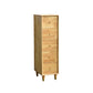Modern Wood Cabinet Straight Legs Knobs Side Cabinet with Drawer 12"L x 16"W x 43"H Natural Clearhalo 'Cabinets & Chests' 'cabinets_chests' 'furn' 'furn_cabinets_chests' 'Furniture' 'Living Room Furniture' 5982023