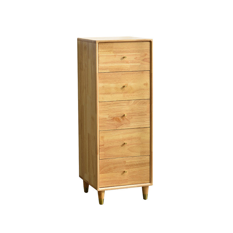 Modern Wood Cabinet Straight Legs Knobs Side Cabinet with Drawer 16"L x 16"W x 43"H Natural Clearhalo 'Cabinets & Chests' 'cabinets_chests' 'furn' 'furn_cabinets_chests' 'Furniture' 'Living Room Furniture' 5982024