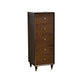 Modern Wood Cabinet Straight Legs Knobs Side Cabinet with Drawer 16"L x 16"W x 43"H Dark Walnut Clearhalo 'Cabinets & Chests' 'cabinets_chests' 'furn' 'furn_cabinets_chests' 'Furniture' 'Living Room Furniture' 5982032