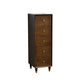 Modern Wood Cabinet Straight Legs Knobs Side Cabinet with Drawer 14"L x 16"W x 43"H Dark Walnut Clearhalo 'Cabinets & Chests' 'cabinets_chests' 'furn' 'furn_cabinets_chests' 'Furniture' 'Living Room Furniture' 5982035