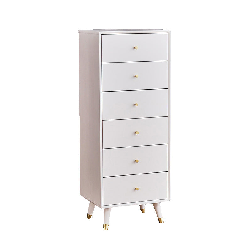 Modern Wood Cabinet Straight Legs Knobs Side Cabinet with Drawer 19.7"L x 15.7"W x 50.4"H White Clearhalo 'Cabinets & Chests' 'cabinets_chests' 'furn' 'furn_cabinets_chests' 'Furniture' 'Living Room Furniture' 5982036