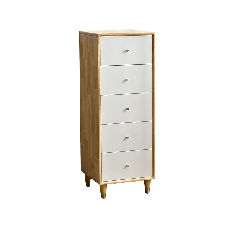 Modern Wood Cabinet Straight Legs Knobs Side Cabinet with Drawer 16"L x 16"W x 43"H White Clearhalo 'Cabinets & Chests' 'cabinets_chests' 'furn' 'furn_cabinets_chests' 'Furniture' 'Living Room Furniture' 5982037