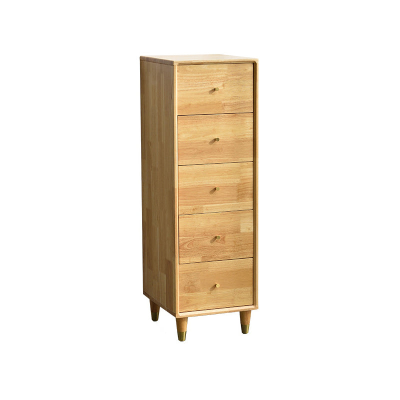 Modern Wood Cabinet Straight Legs Knobs Side Cabinet with Drawer 14"L x 16"W x 43"H Natural Clearhalo 'Cabinets & Chests' 'cabinets_chests' 'furn' 'furn_cabinets_chests' 'Furniture' 'Living Room Furniture' 5982038