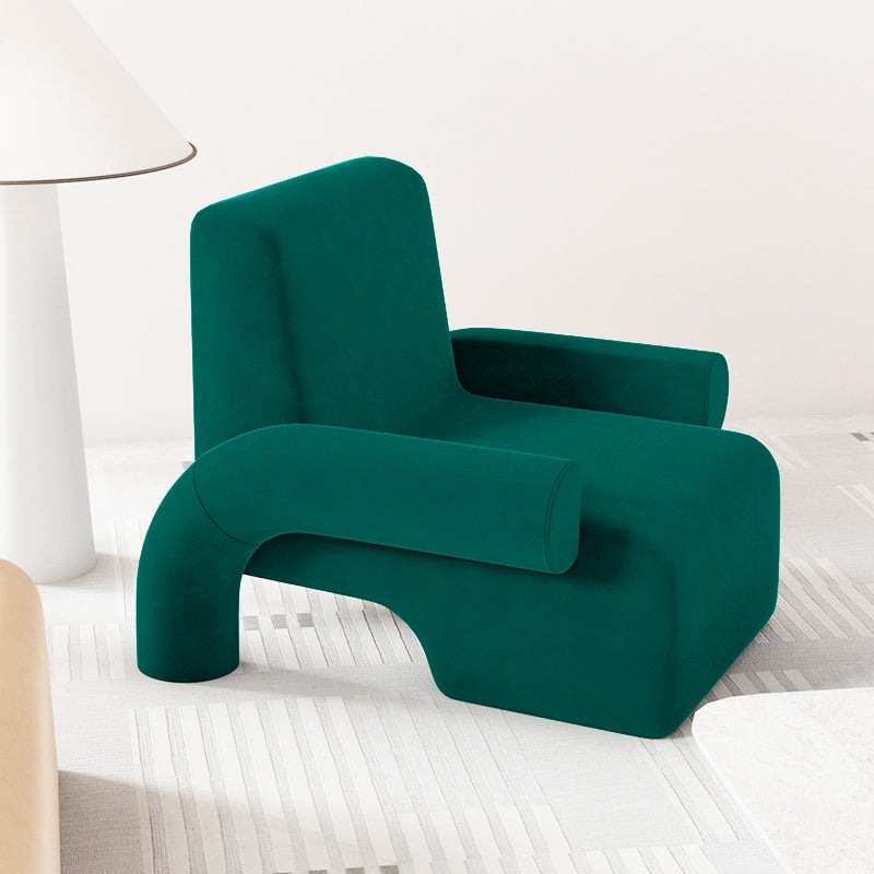 Nordic Velvet Arms Included Round Arms Tight Back Accent Armchair