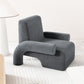 Nordic Velvet Arms Included Round Arms Tight Back Accent Armchair
