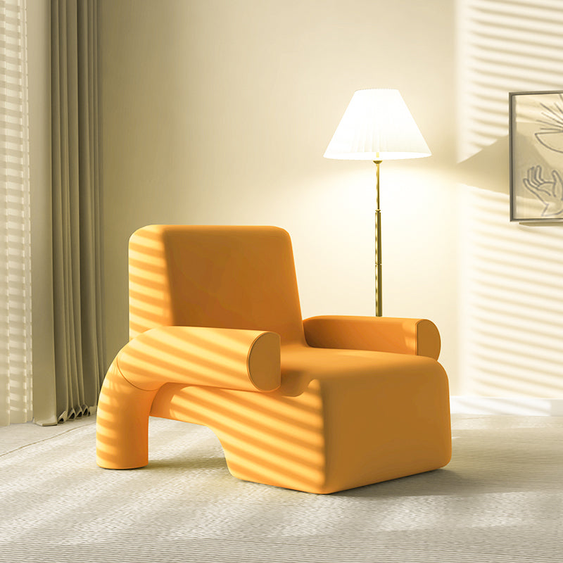 Nordic Velvet Arms Included Round Arms Tight Back Accent Armchair