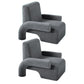 Nordic Velvet Arms Included Round Arms Tight Back Accent Armchair