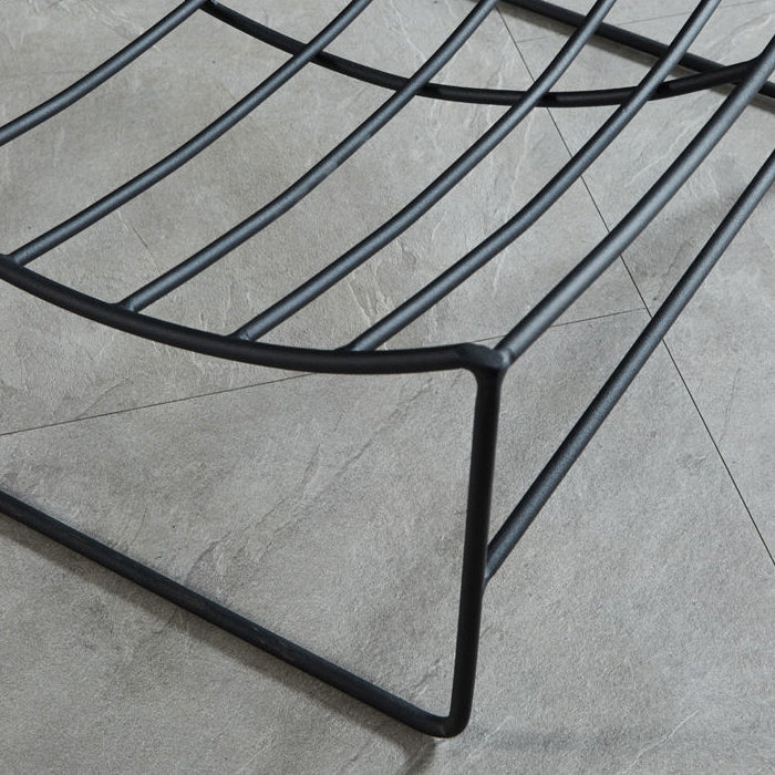 Contemporary Faux Leather Armless Pillow Back with Black Legs Lounge Chair Clearhalo 'Accent Chairs' 'accent_chairs' 'Chairs & Seating' 'furn' 'furn_accent_chairs' 'Furniture' 'Living Room Furniture' 5982105