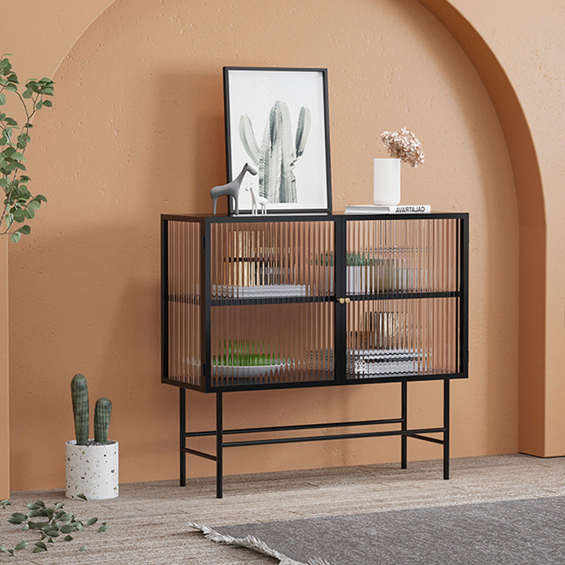 Glass Door Display Cabinet Multi-shelf Storage Cabinet for Living Room Clearhalo 'Display & China Cabinets' 'display_china_cabinets' 'furn' 'furn_display_china_cabinets' 'Furniture' 'Kitchen & Dining Furniture' 5982226