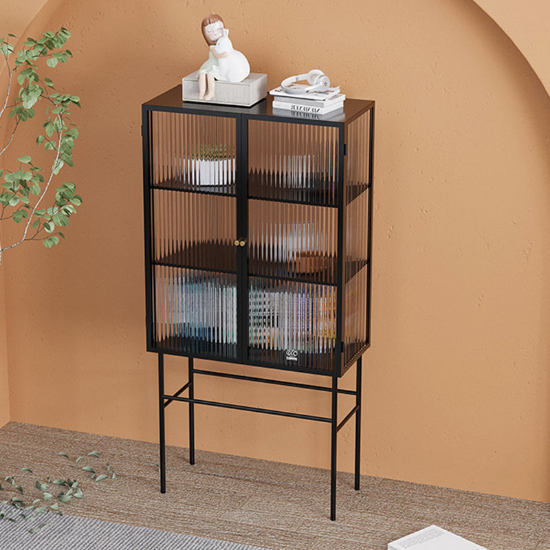 Glass Door Display Cabinet Multi-shelf Storage Cabinet for Living Room Clearhalo 'Display & China Cabinets' 'display_china_cabinets' 'furn' 'furn_display_china_cabinets' 'Furniture' 'Kitchen & Dining Furniture' 5982227