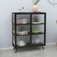 Multi-shelf Display Cabinet Industrial Storage Cabinet for Dining Room