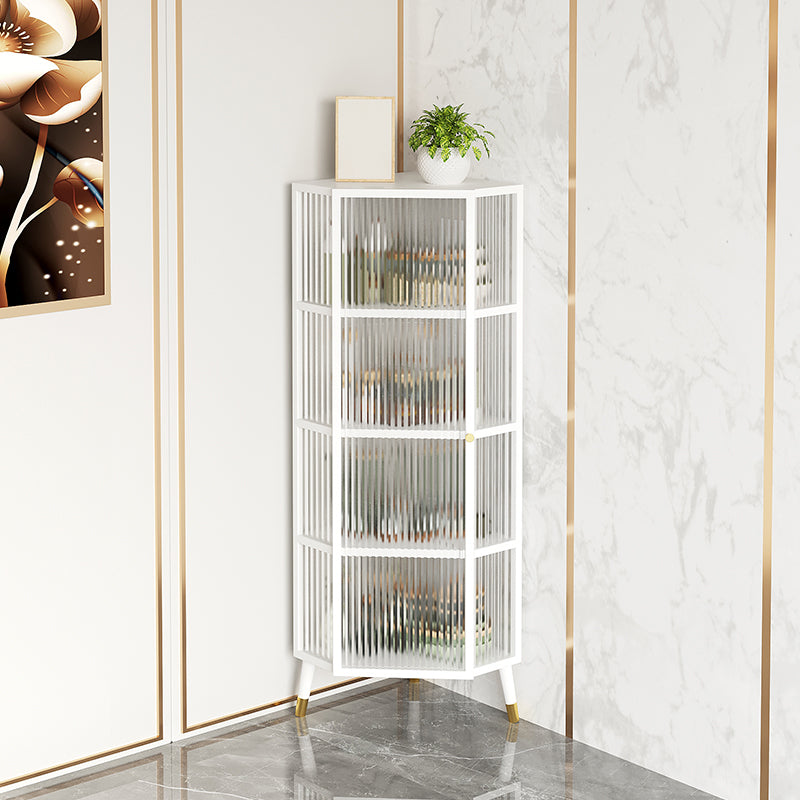 Metal Industrial Curio Cabinet Glass Doors Display Cabinet for Living Room, 16"L X 16"W Clearhalo 'Display & China Cabinets' 'display_china_cabinets' 'furn' 'furn_display_china_cabinets' 'Furniture' 'Kitchen & Dining Furniture' 5982295