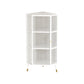 Metal Industrial Curio Cabinet Glass Doors Display Cabinet for Living Room, 16"L X 16"W 16"L x 16"W x 41"H White Clearhalo 'Display & China Cabinets' 'display_china_cabinets' 'furn' 'furn_display_china_cabinets' 'Furniture' 'Kitchen & Dining Furniture' 5982302