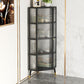 Metal Industrial Curio Cabinet Glass Doors Display Cabinet for Living Room, 16"L X 16"W Clearhalo 'Display & China Cabinets' 'display_china_cabinets' 'furn' 'furn_display_china_cabinets' 'Furniture' 'Kitchen & Dining Furniture' 5982309