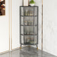 Metal Industrial Curio Cabinet Glass Doors Display Cabinet for Living Room, 16"L X 16"W Clearhalo 'Display & China Cabinets' 'display_china_cabinets' 'furn' 'furn_display_china_cabinets' 'Furniture' 'Kitchen & Dining Furniture' 5982311