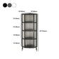 Metal Industrial Curio Cabinet Glass Doors Display Cabinet for Living Room, 16"L X 16"W Clearhalo 'Display & China Cabinets' 'display_china_cabinets' 'furn' 'furn_display_china_cabinets' 'Furniture' 'Kitchen & Dining Furniture' 5982315