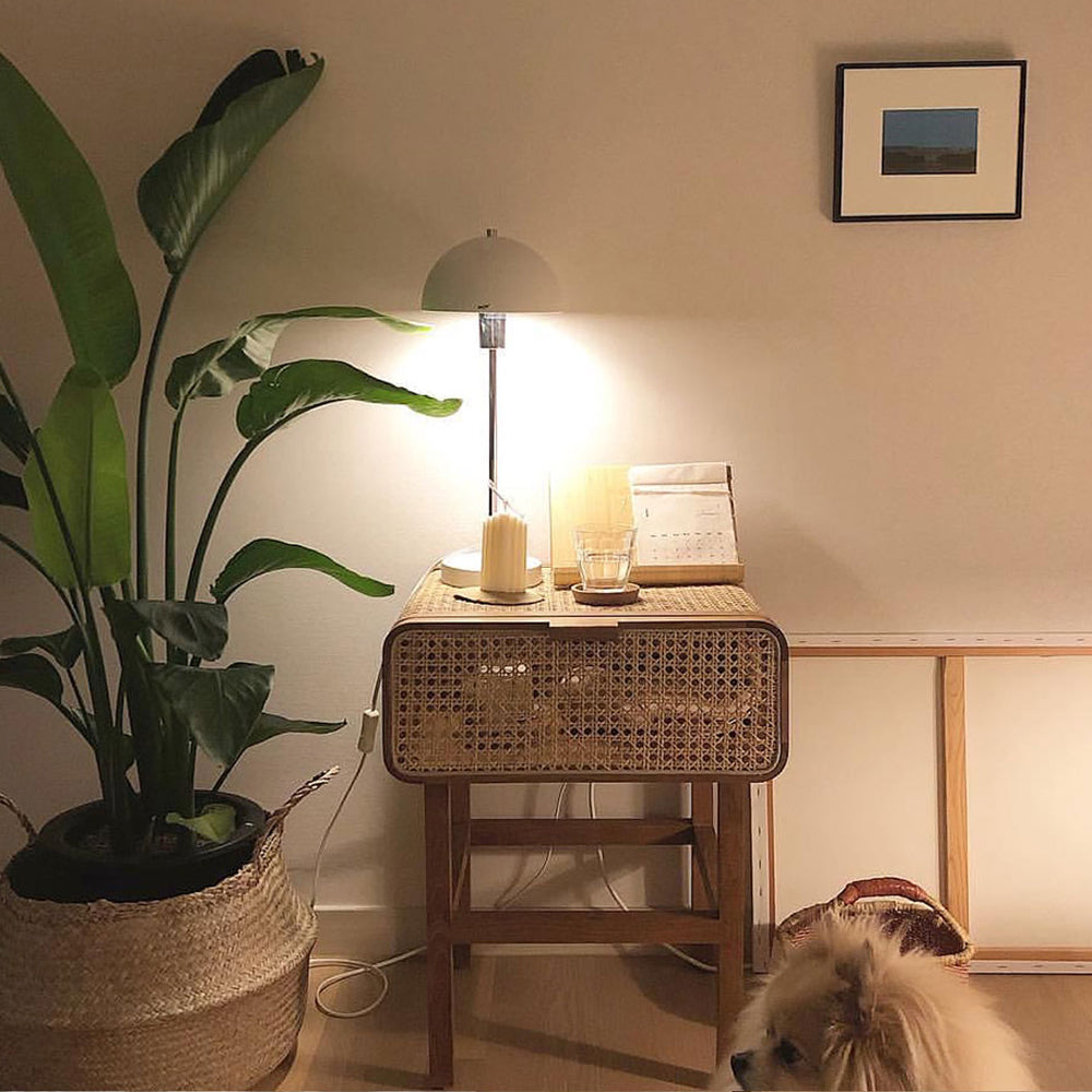 Table de nuit de nuit contemporaine avec armoires .23.6 "