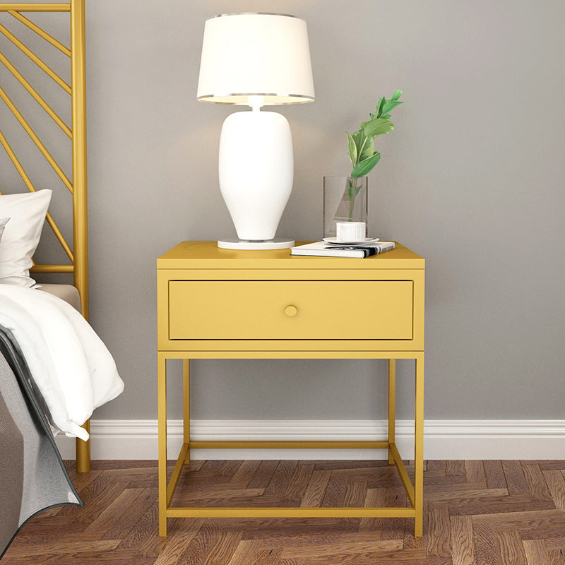 Tablette de chevet en métal à 1 dessin, 21,7 "