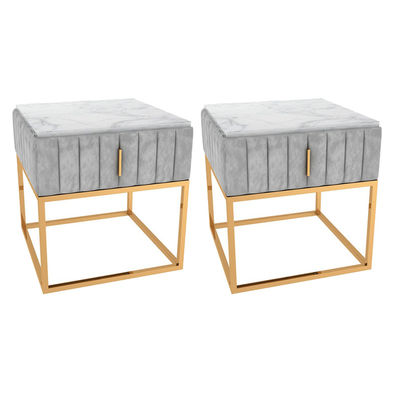 Armoire de chevet en métal et en ardoise Table de chevet minimaliste moderne avec tiroir