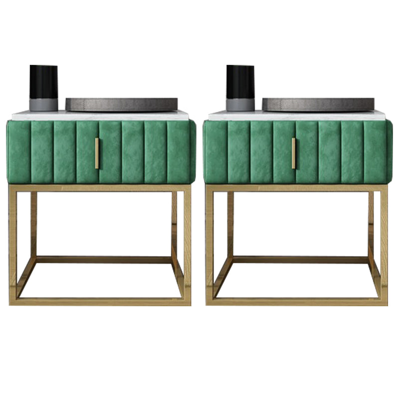 Armoire de chevet en métal et en ardoise Table de chevet minimaliste moderne avec tiroir