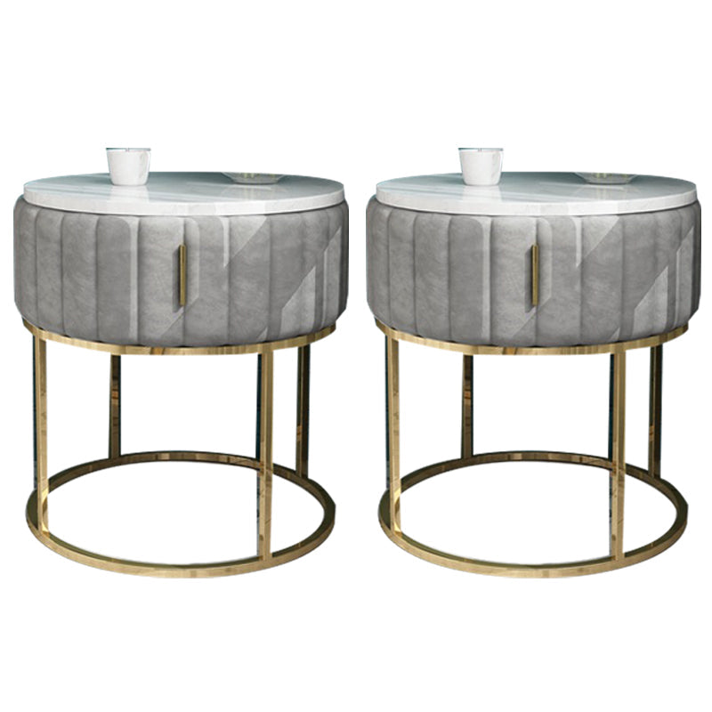 Armoire de chevet en métal et en ardoise Table de chevet minimaliste moderne avec tiroir