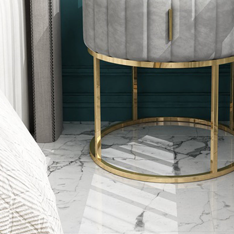 Armoire de chevet en métal et en ardoise Table de chevet minimaliste moderne avec tiroir