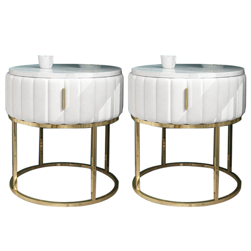 Armoire de chevet en métal et en ardoise Table de chevet minimaliste moderne avec tiroir