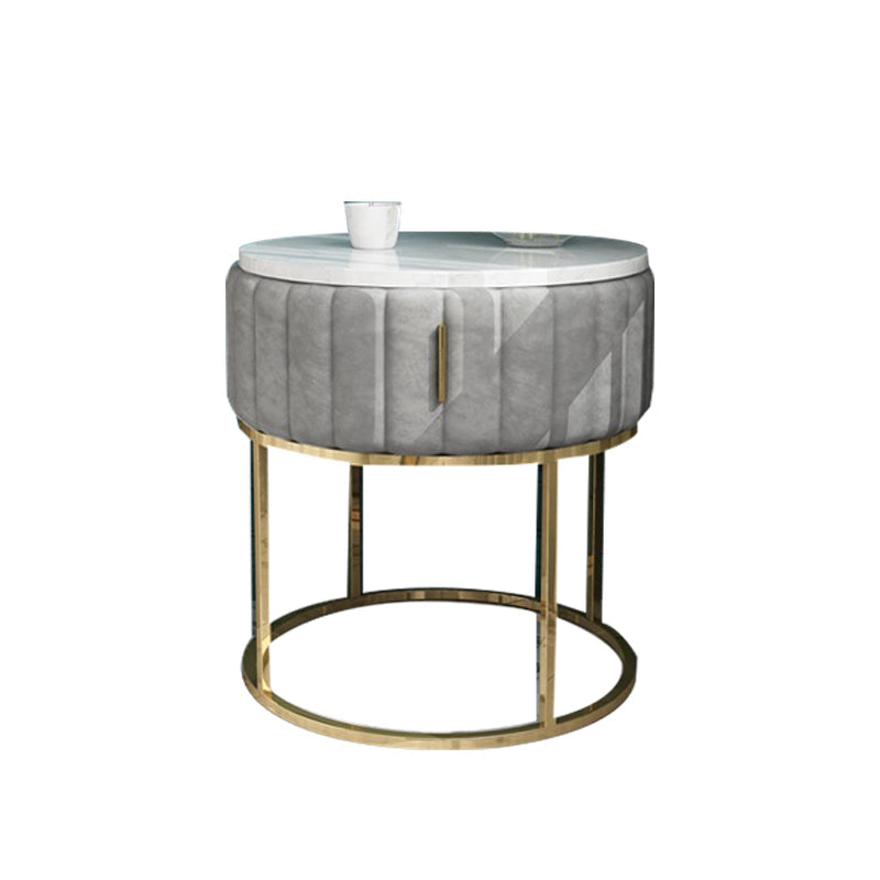 Armoire de chevet en métal et en ardoise Table de chevet minimaliste moderne avec tiroir